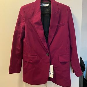 Brand new with tags. Raspberry color zara blazer. Size XS.